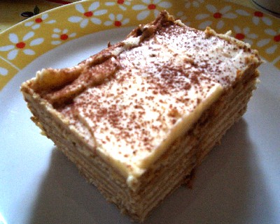 Dessert : Gâteau aux biscuits et cacao