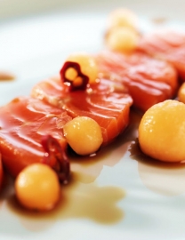 Entrée cashère, Recette Cashère:Sashimi de truite accompagné d'une sauce Ponzu
