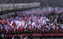 Manifestation à Moscou , assassinat de Boris Nemtsov