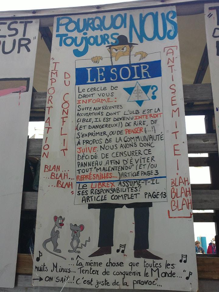 ULB l'université libre de Belgique prise d'assaut par les antisémites
