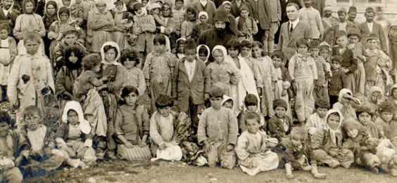 Survivants du génocide arméniens rapatriés à Jérusalem en 1918