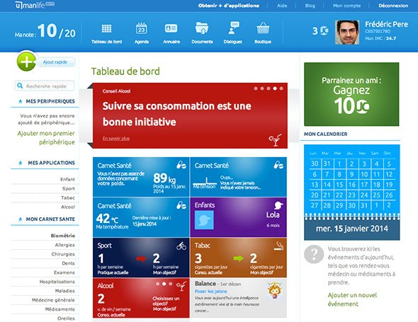 Umanlife la santé connectée , un carnet de santé intelligent