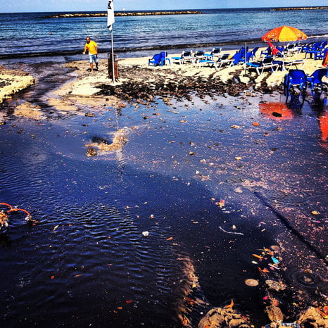tel-aviv-pollué 60% des plages d'Israël polluées