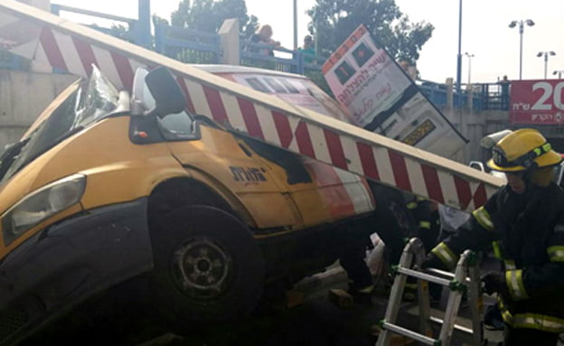Nord d’Israël : accident spectaculaire, plus de peur que de mal