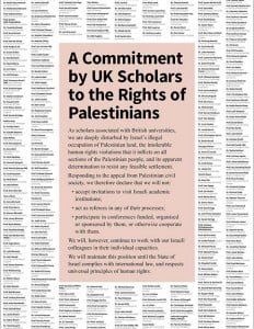 340 universitaires britanniques appellent au boycott d’Israël 