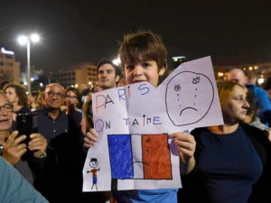 Rassemblement à Tel-Aviv en solidarité avec les attentats de Paris