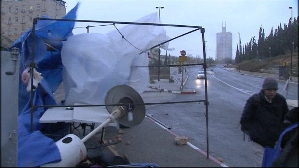 Le mauvais temps est de retour en israel , tempête de pluie 