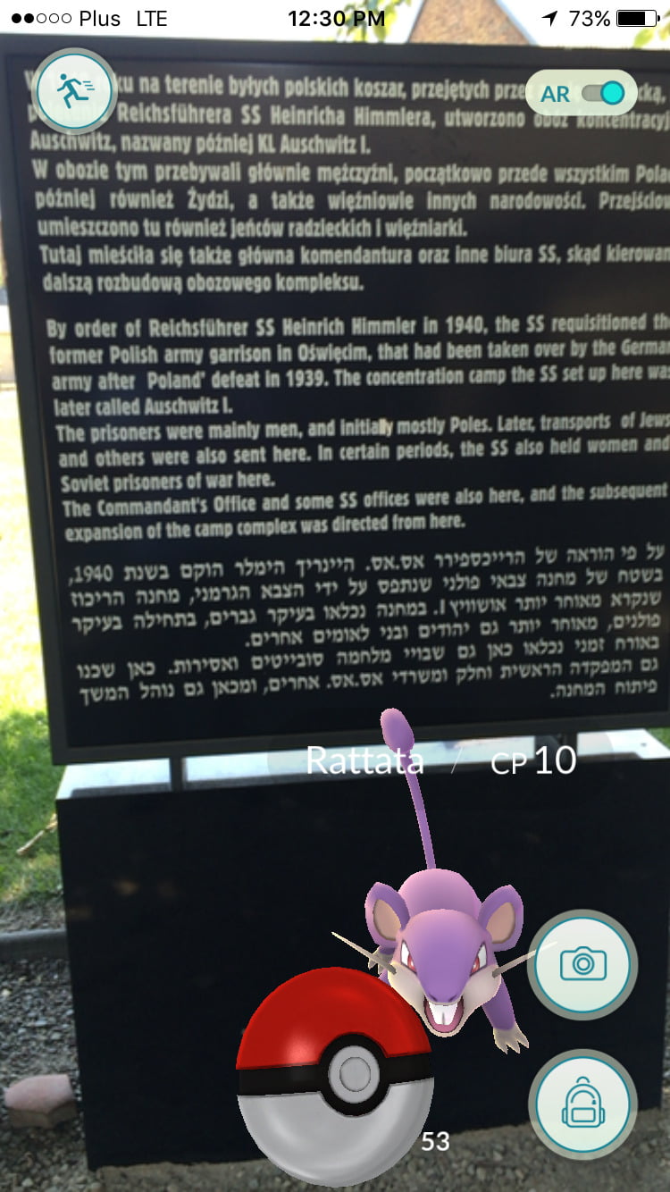 Irrespectueux : Pokémon Go à Auschwitz