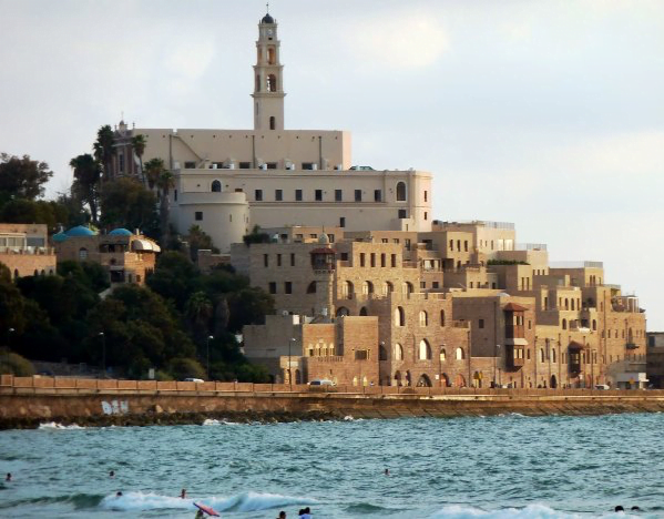 Jaffa vue sur la mer  ville touristique d'israël 
