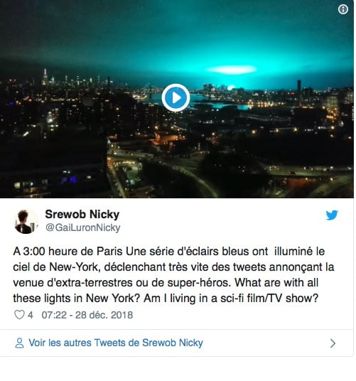 Des extra-terrestres au-dessus de New York? 