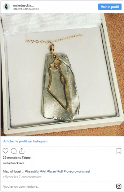 "Rocket Necklace", made in Israel
