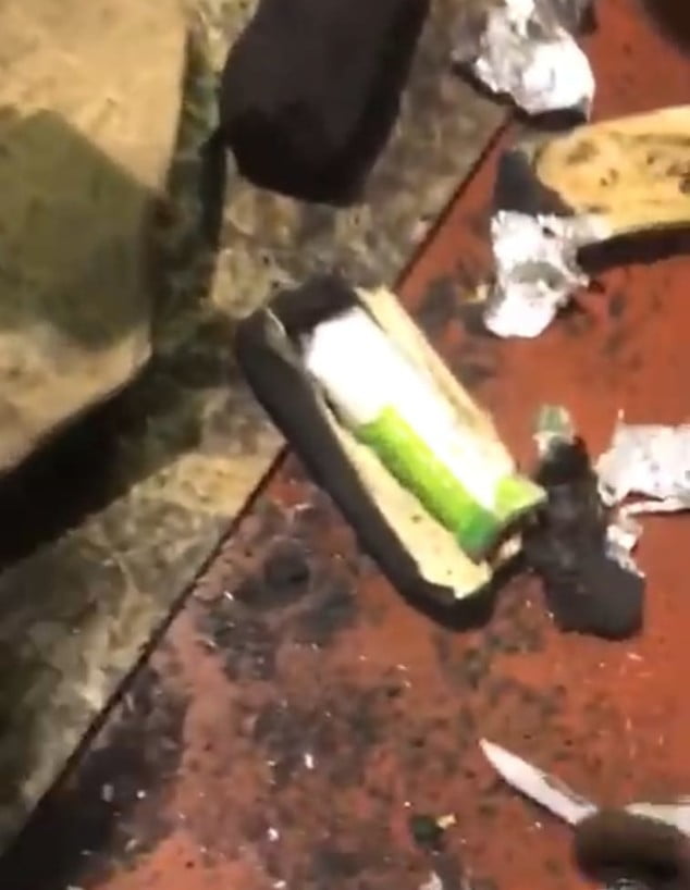 cocaïne dans du charbon de bois