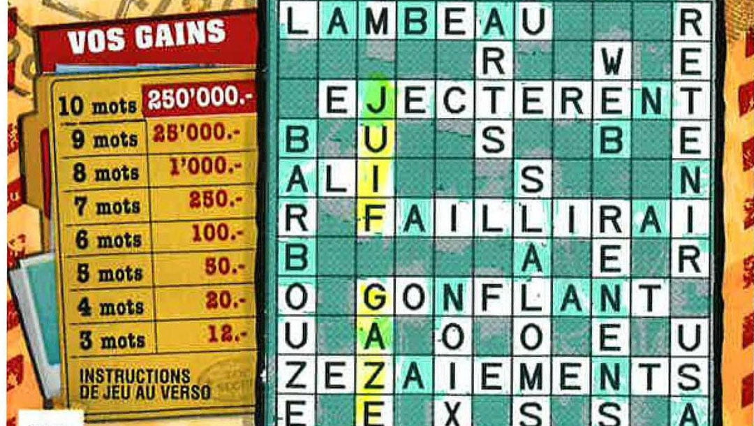 Antisémitisme carte à gratter juif gazé