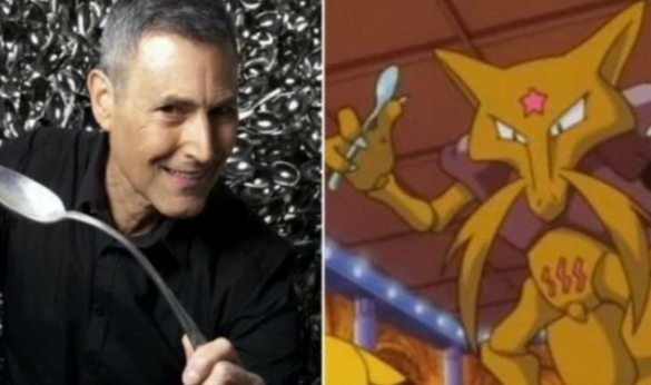 Uri Geller, l'illusionniste israélien autorise l'exploitation de sa carte de Pokemon, Kadabra