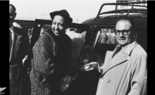 Joséphine Baker visite Israël en 1954 dans des images disponibles dans les archives du film d'Israël. (Capture d'écran via les archives cinématographiques israéliennes et la cinémathèque de Jérusalem, archives de l'État d'Israël)