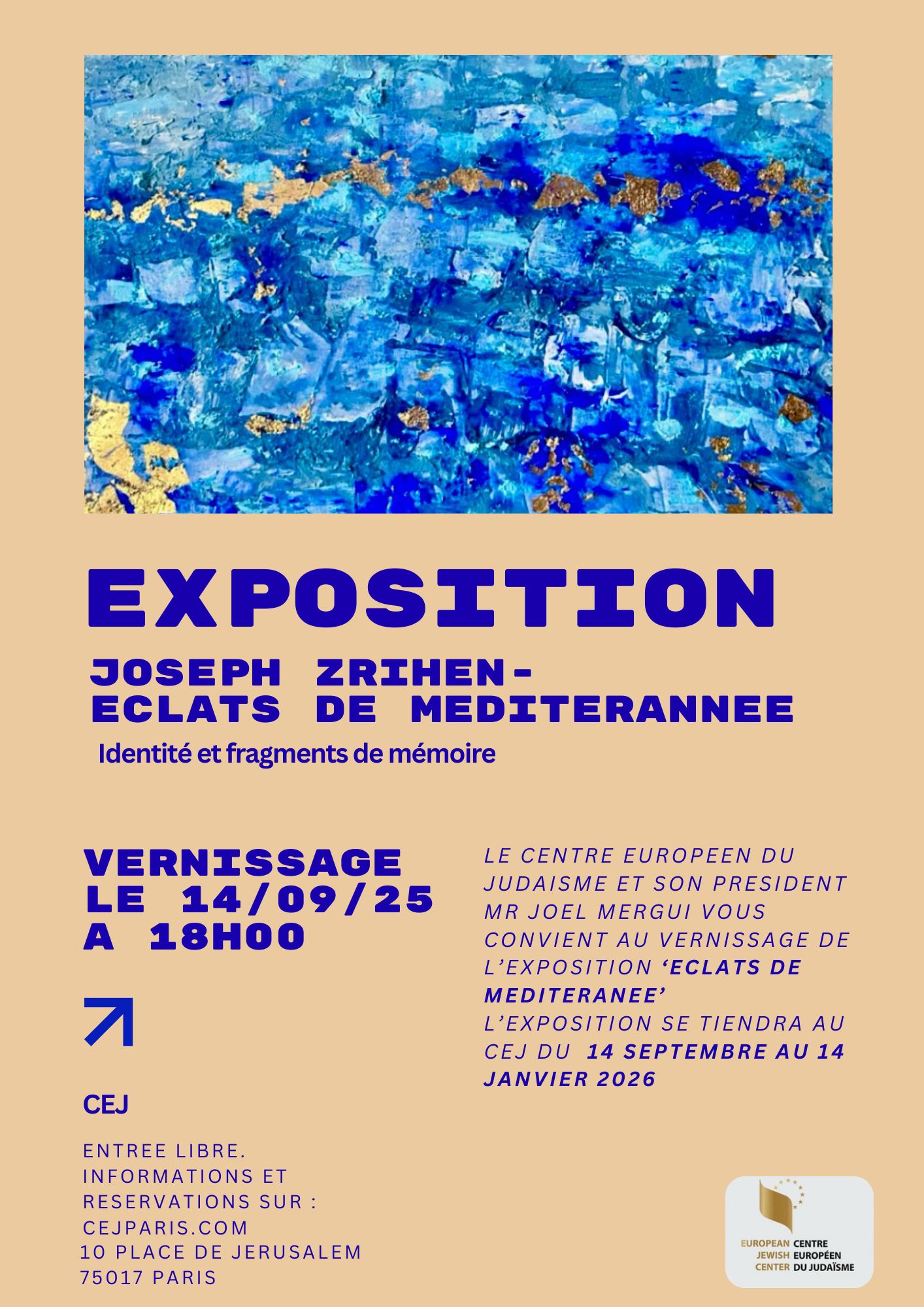 Éclats de Méditerranée : le peintre Joseph Zrihen illumine le CEJ