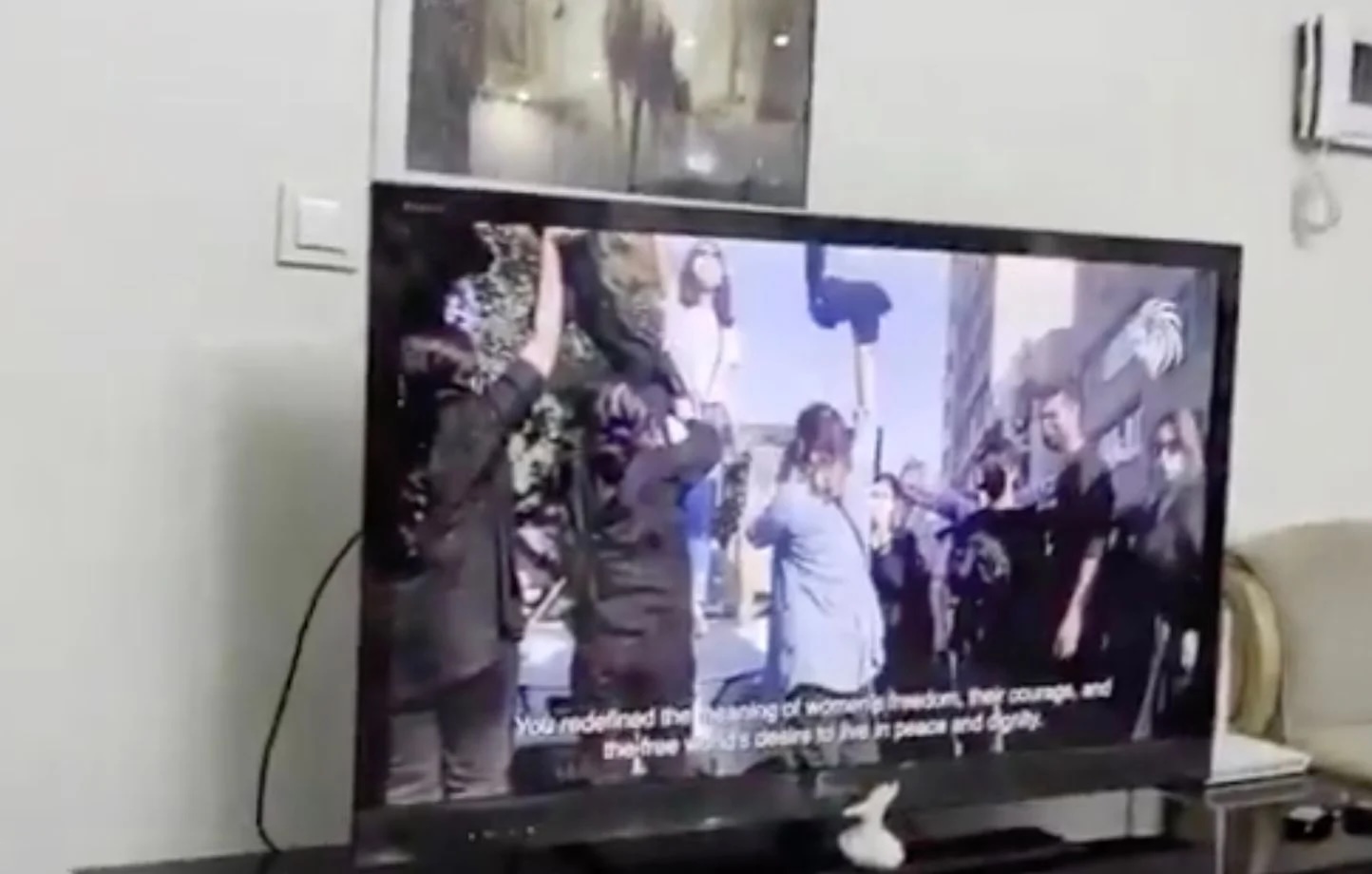 La télévision d'État iranienne , l'IRIB, à Téhéran rasé