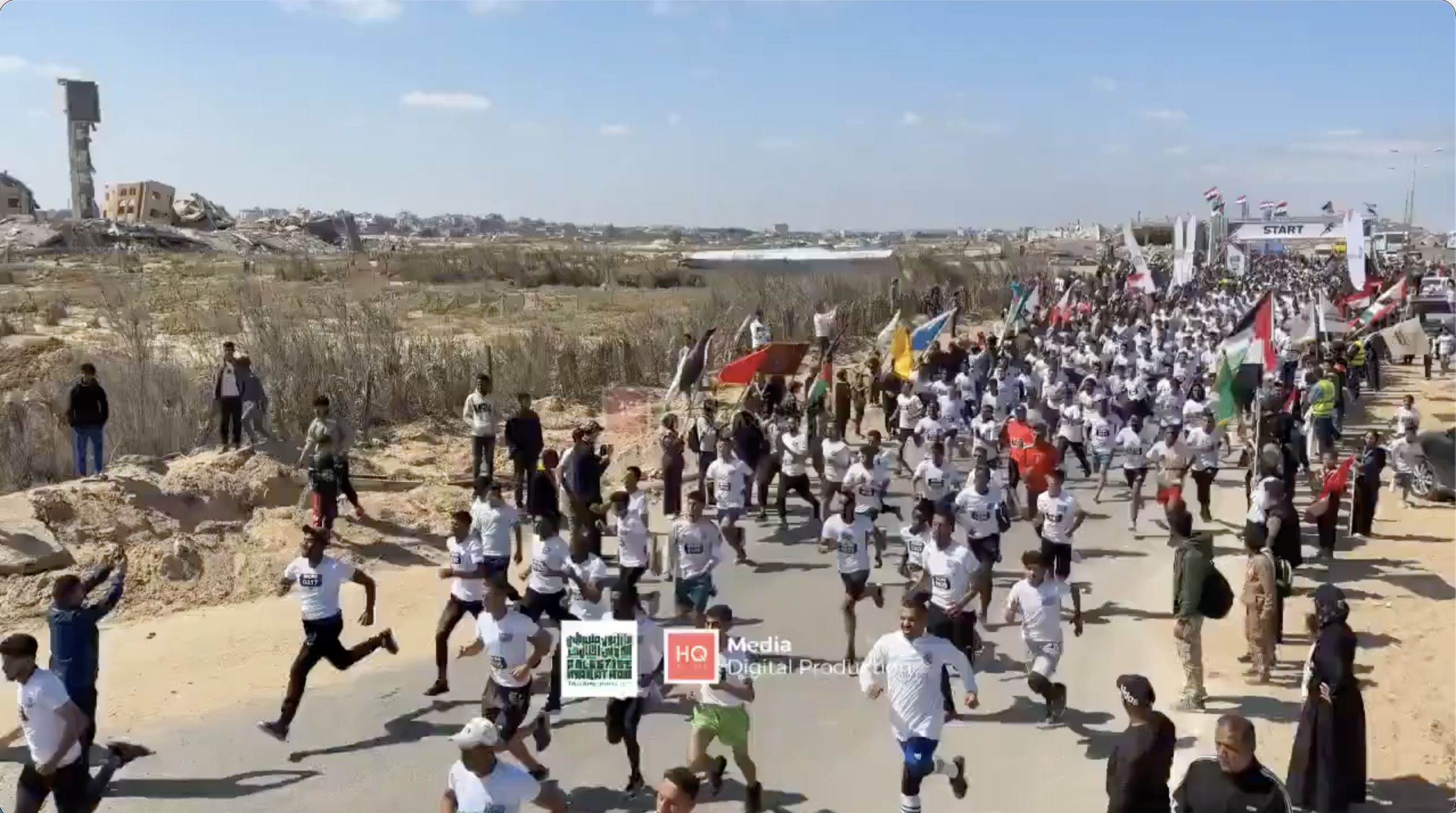 Genocide, Famine à Gaza : 2 523 coureurs dans les rues pour le 10e Marathon international -vidéo-