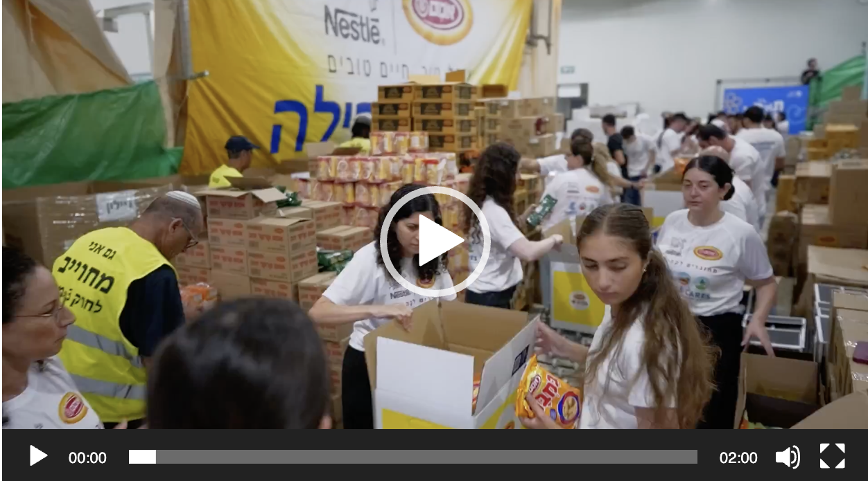 Roch Hachana : à Sdérot, Osem Nestlé et Latet emballent l'espoir pour 350 000 familles -vidéo-