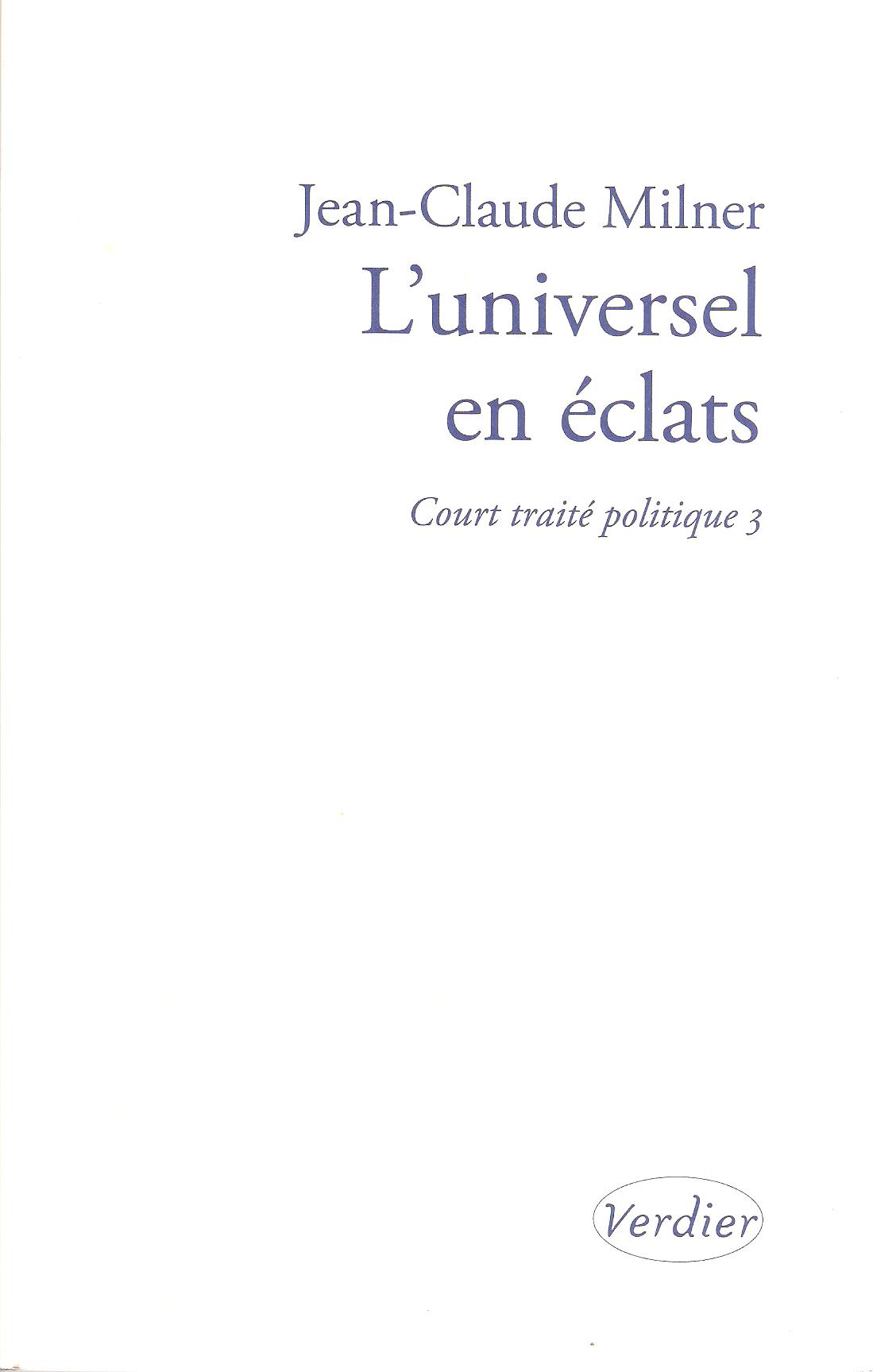 Livre juif : LUniversel en éclat