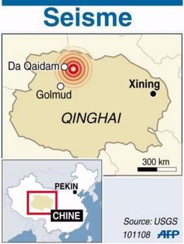 Séisme de 6,5 dans en Chine
