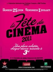 Cinéma, Sortie, La fête du cinéma 2011 : une semaine de séances à 3 euros