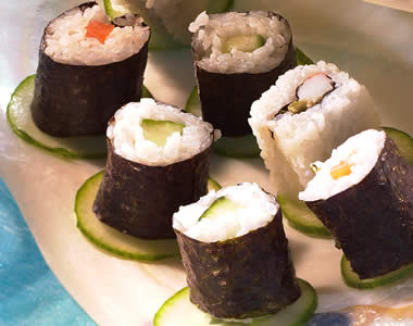 Entrée :Sushi au concombre