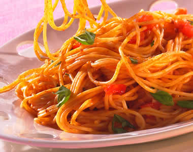 Plat : Spaghetti sauce tomate-basilic