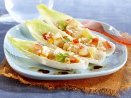 Entrée cashère, Recette Cashère:Salade de riz à l'ananas, surimi et endives