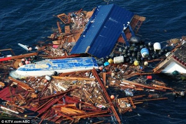 Près de 20 millions de tonnes de débris du tsunami japonais se dirigent vers les États-Unis