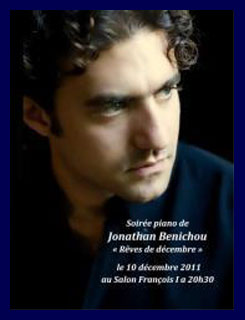 Soirée piano de Jonathan Benichou à Paris, le 10 Décembre 2011