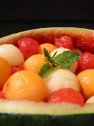 Dessert : Méli-melo melons et pastèque