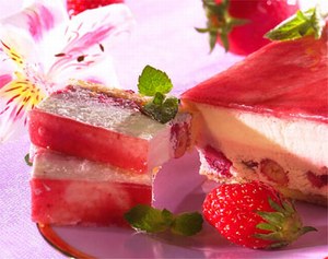 Dessert : Miroir aux fraises