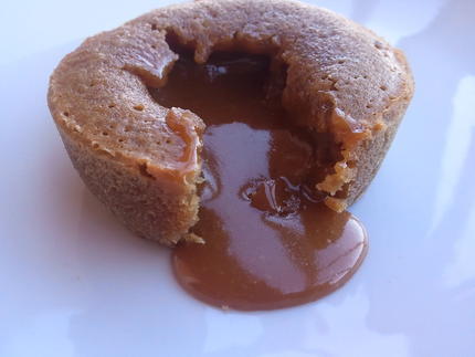 Dessert casher, recette cashère :Muffins au coeur coulant de caramel