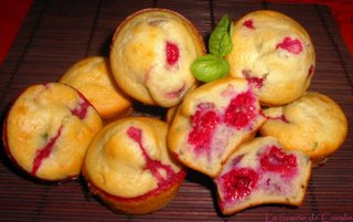 Dessert : Muffins aux framboises