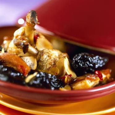 Fêtes : Tajine de poulet aux pruneaux et au miel