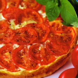 Plat cashere, recette cashere : Tarte thon et tomates au basilic